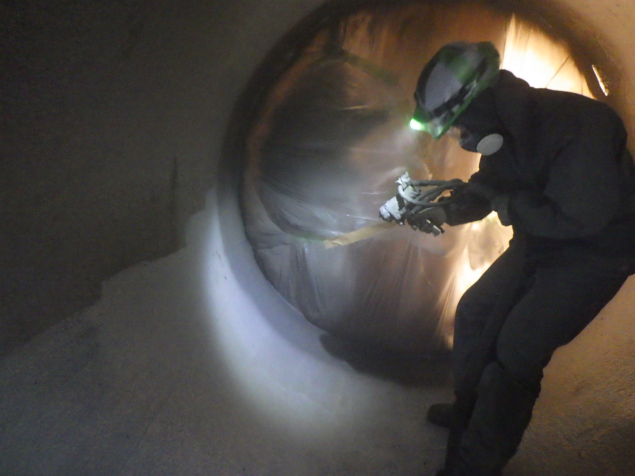 ポリウレア施工実績 製鉄会社 ガス配管内面ライニング（補強・防食）NUKOTEポリウレアST